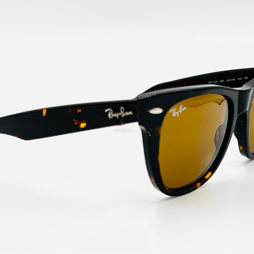 Ray-Ban Classic Sunglasses Tortoise Green G-15 50mm 902 RB2140 - Picture 12 of 13